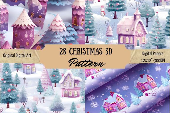 Christmas 3D Pattern