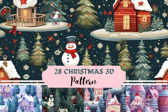 Christmas 3D Pattern