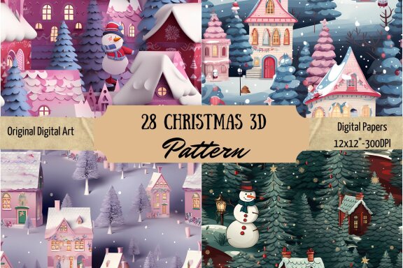 Christmas 3D Pattern
