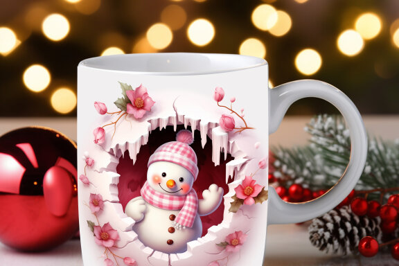 Pink Snowman