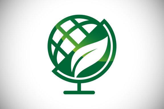 Earth logo design template. Globe icon sign symbol