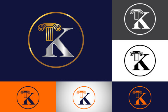 Law pillar logo design pillar law office vector logo template