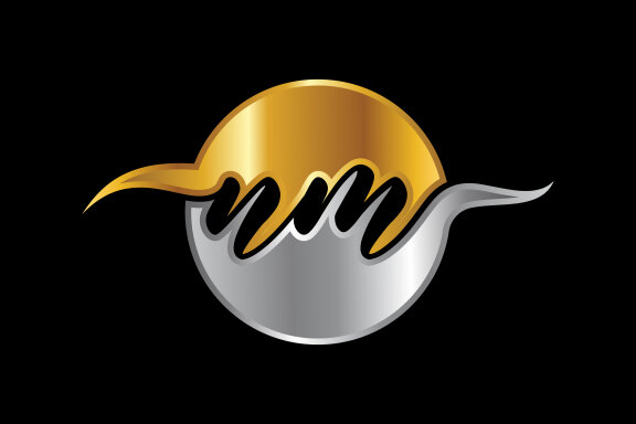 Letter N M Logo Design