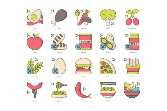 105 Food & Drinks Icons | Hazel
