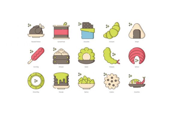 105 Food & Drinks Icons | Hazel