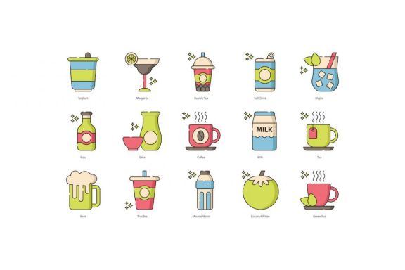 105 Food & Drinks Icons | Hazel