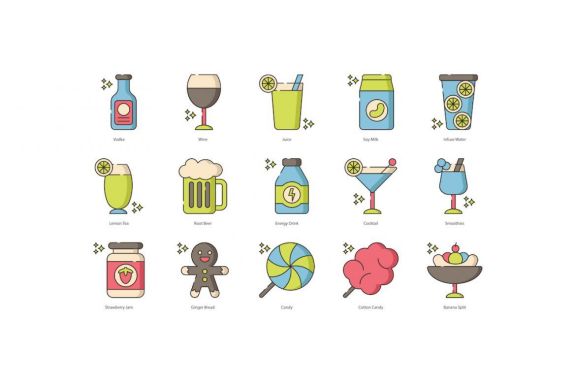 105 Food & Drinks Icons | Hazel