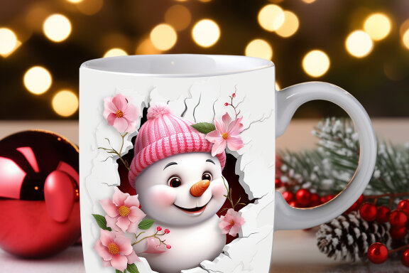 Pink Snowman