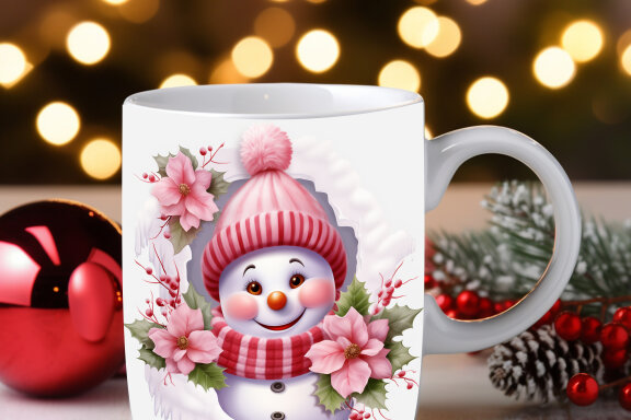 Pink Wallpaper 3D Christmas