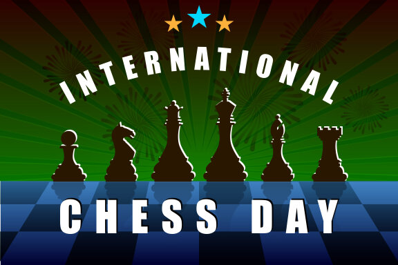Chess Pieces And The Board.