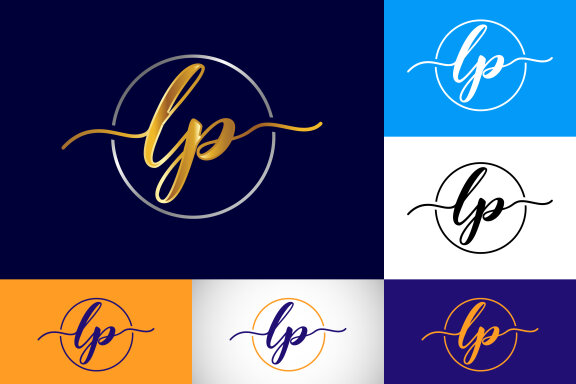 LP L P Letter Logo Design. Creative Icon Modern Letters Vector Logo. Stock  Vector | Adobe Stock