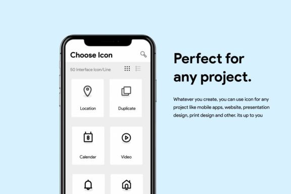 50 User Interface Line Icon