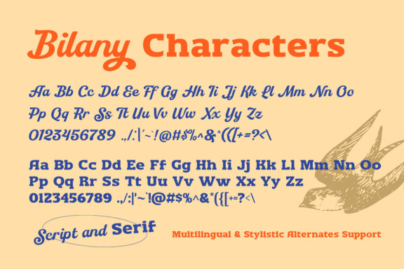 The Bilany - Display Font Duo