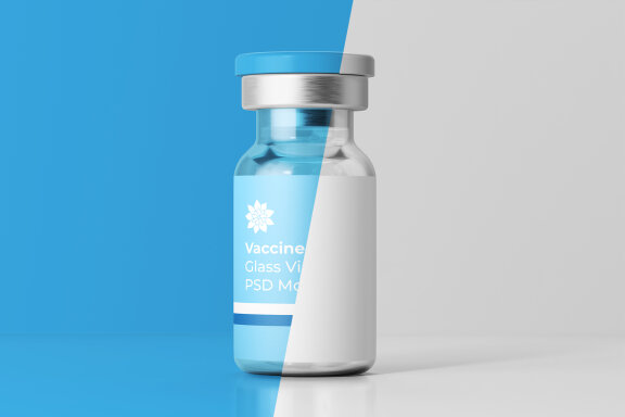 Vaccine Glass Vial Bottle Mockup Vol. 01