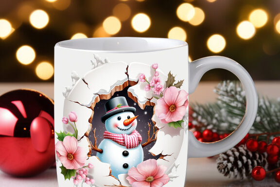 Snowman in hole