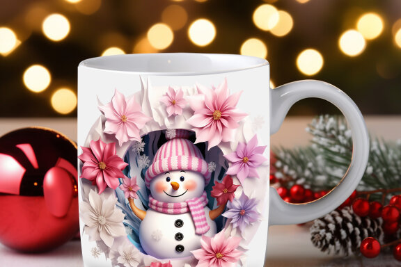 Snowman Cute Background