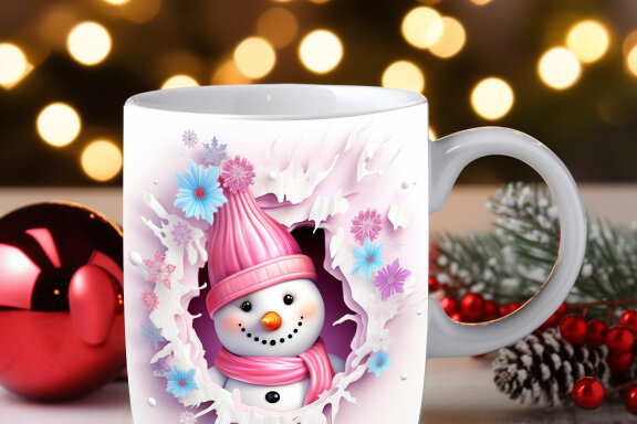 Background Cute Snowman 
