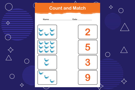 Count and match with the correct number