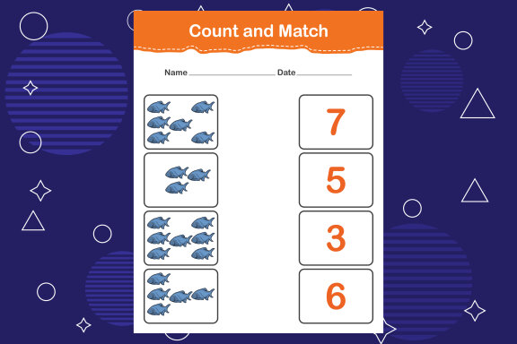 Count and match with the correct number