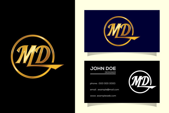 Letter M D Logo Design