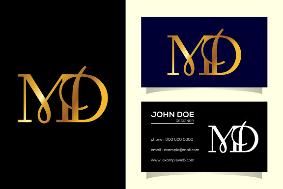 Letter M D Logo Design