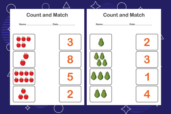 Count and match with the correct number