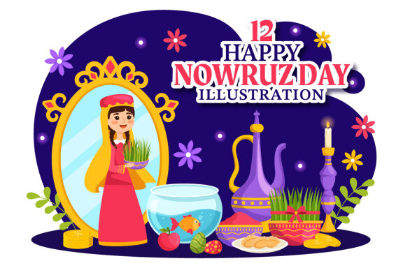 12 Happy Nowruz Day Illustration