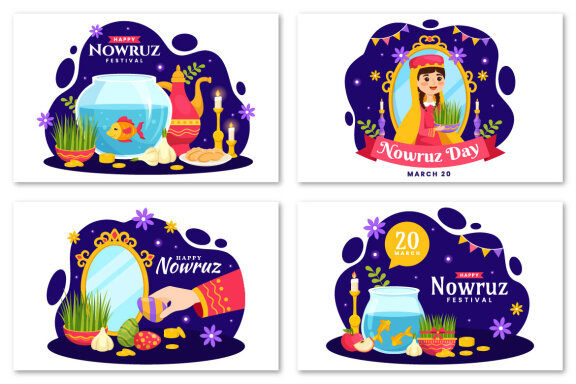 12 Happy Nowruz Day Illustration