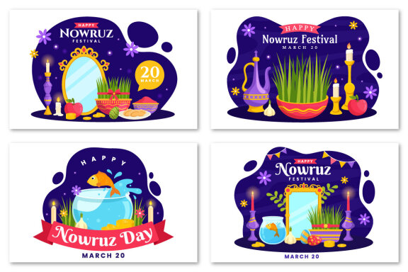 12 Happy Nowruz Day Illustration