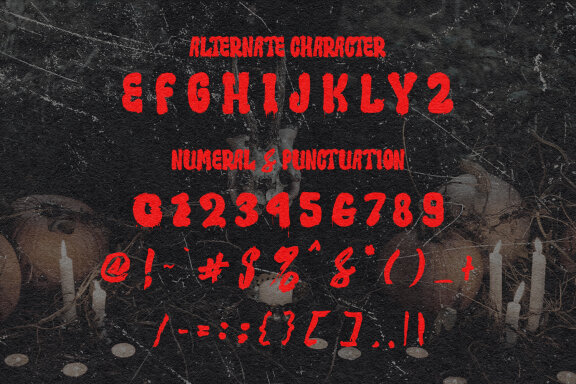 Lusio Ember Horor Brush Font