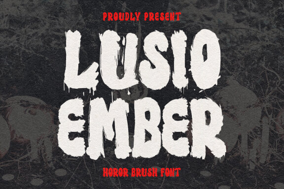 Lusio Ember Horor Brush Font