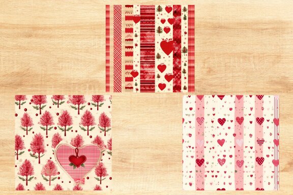  Valentine's Day Tree Pink Digital Pattern