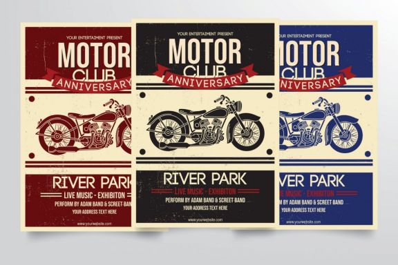 Motorcycle Club Flyer Template