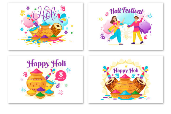 13 Happy Holi Festival Illustration