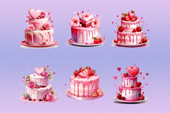 Valentine Cake Pink