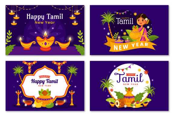 12 Happy Tamil New Year Illustration