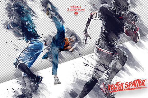Vector Spatter Photoshop Action