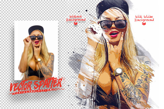 Vector Spatter Photoshop Action
