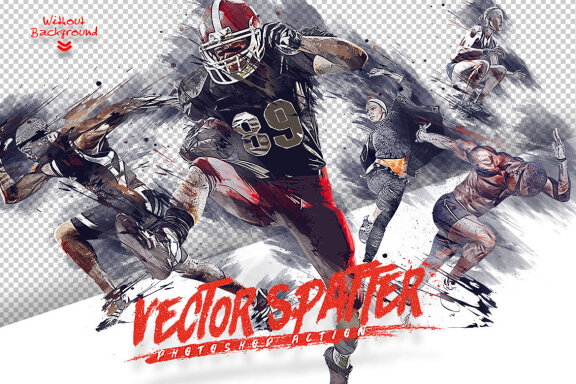 Vector Spatter Photoshop Action