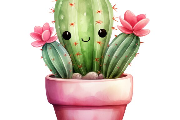Cactus Couple  Clipart