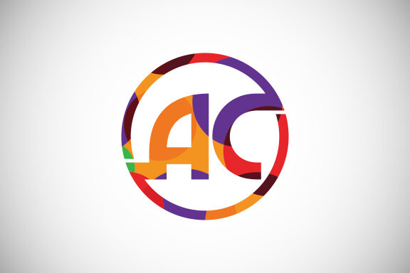 Letter A C Low Poly Logo