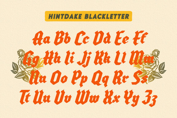 Hintdake - Tattoo Blackletter Font