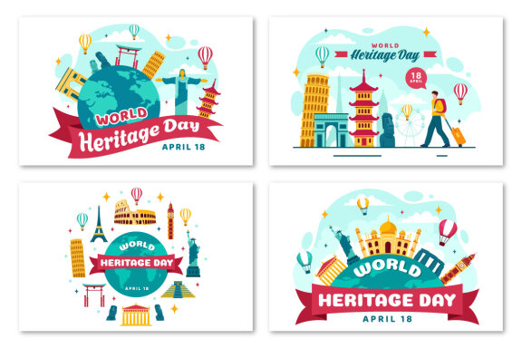 12 World Heritage Day Illustration