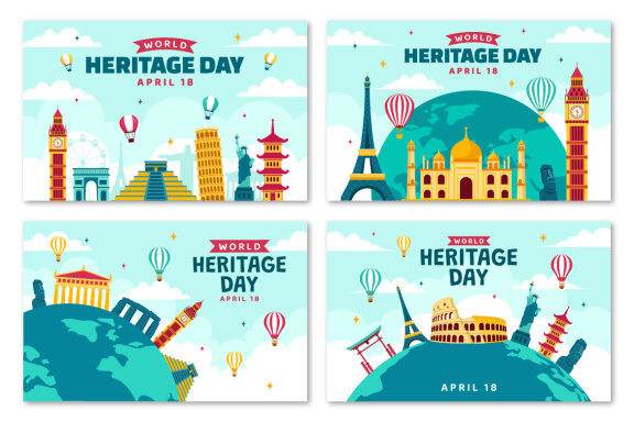 12 World Heritage Day Illustration
