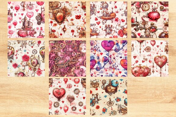 Valentine Steampunk Pattern