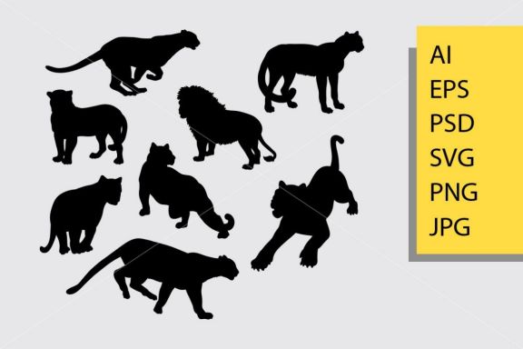 Lion and Panther 2 silhouette