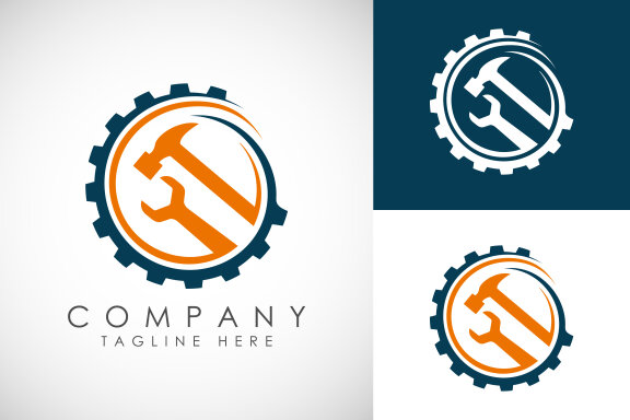 Industrial logo design concept