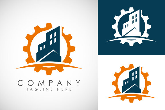 Industrial logo design concept