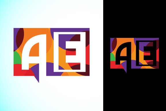 Polygonal Letter A E Logo