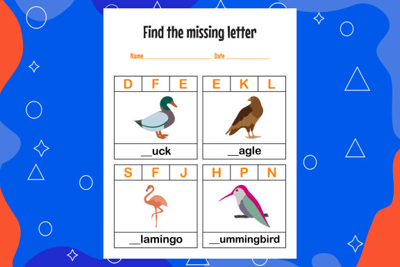 Education spelling worksheets for kids